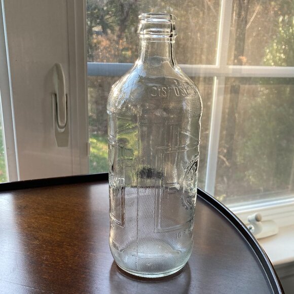 Vintage Pepsi Cola, 16oz Clear Bottle, Double Embossed Logos, Anchor Hocking 60s - Picture 4 of 7